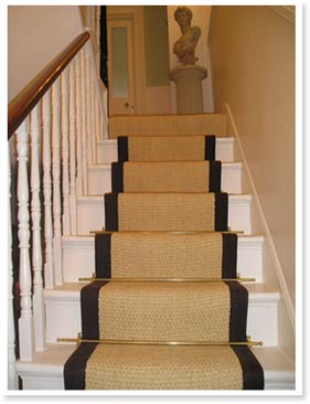 Stair runner coin bleached